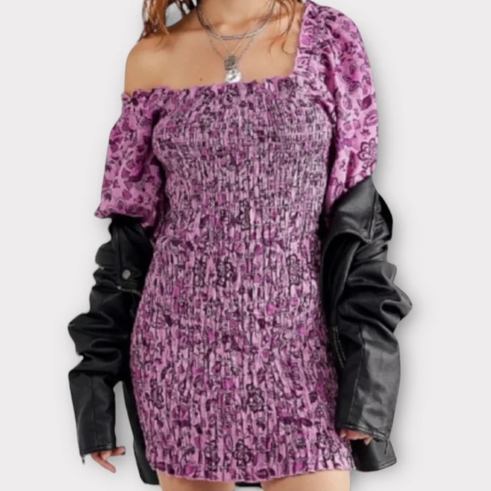 Free People Women’s Smock It To Me Dress XS Bohemian Feminine Azalea Boho NWT